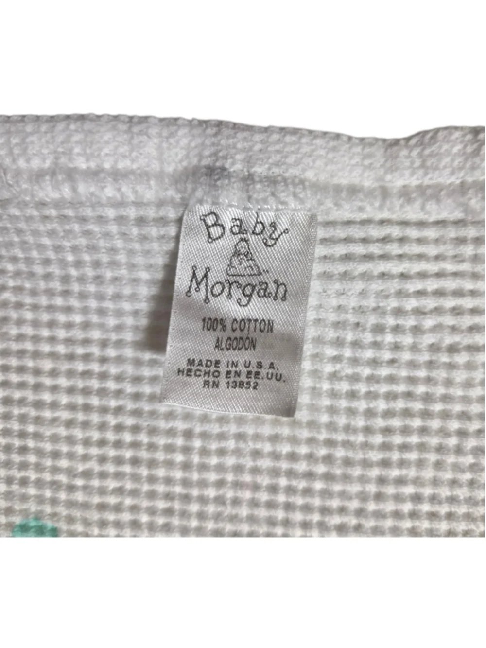 Vintage Baby Morgan Receiving Blanket Pastel Balloons 100% Cotton USA